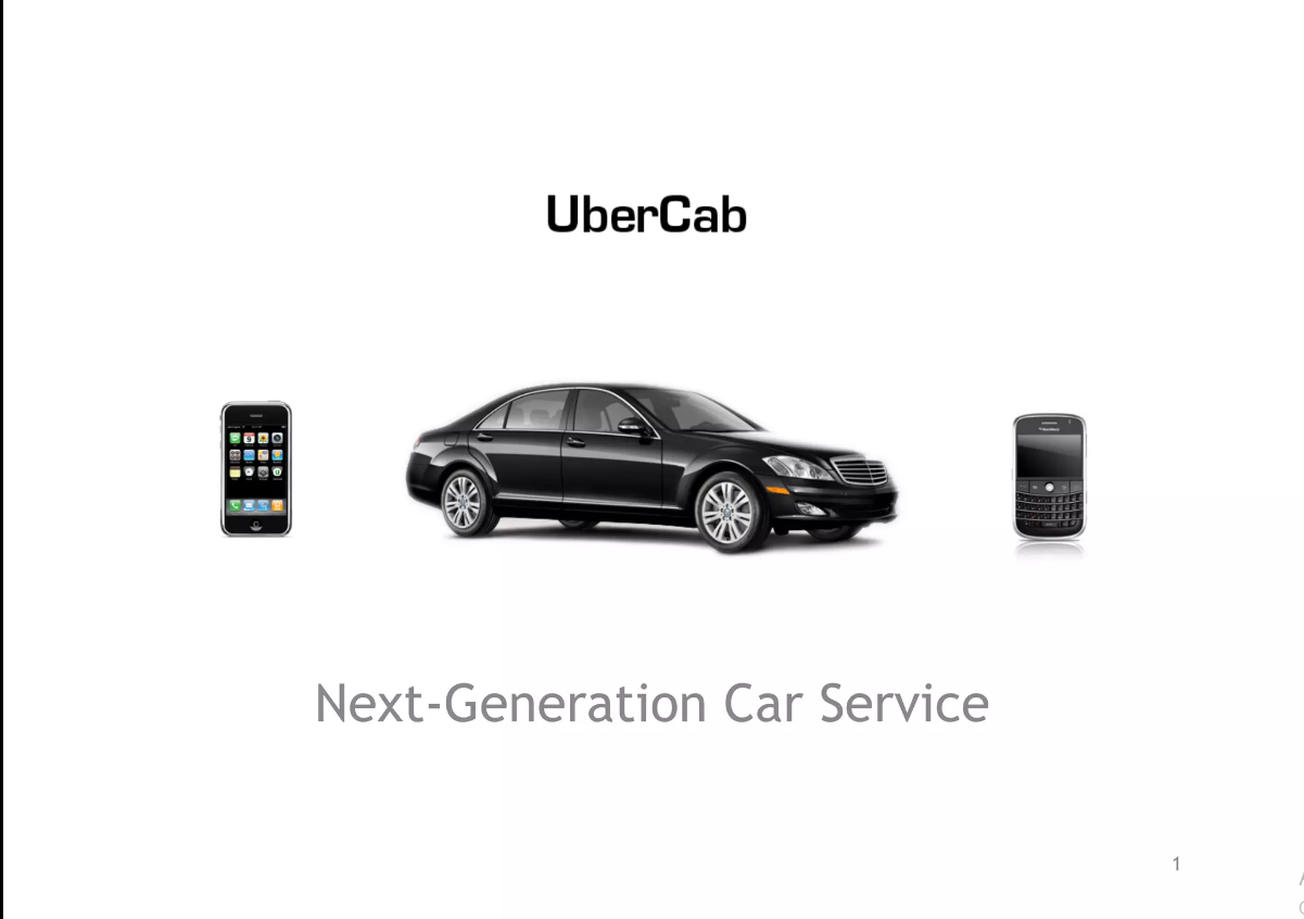 Uber's Seed Round Pitch Deck