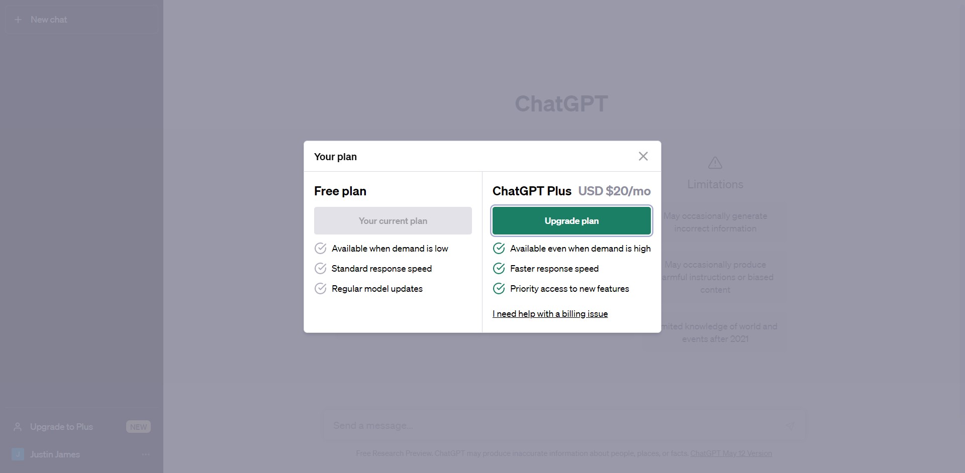 How to upgrade to ChatGPT Plus