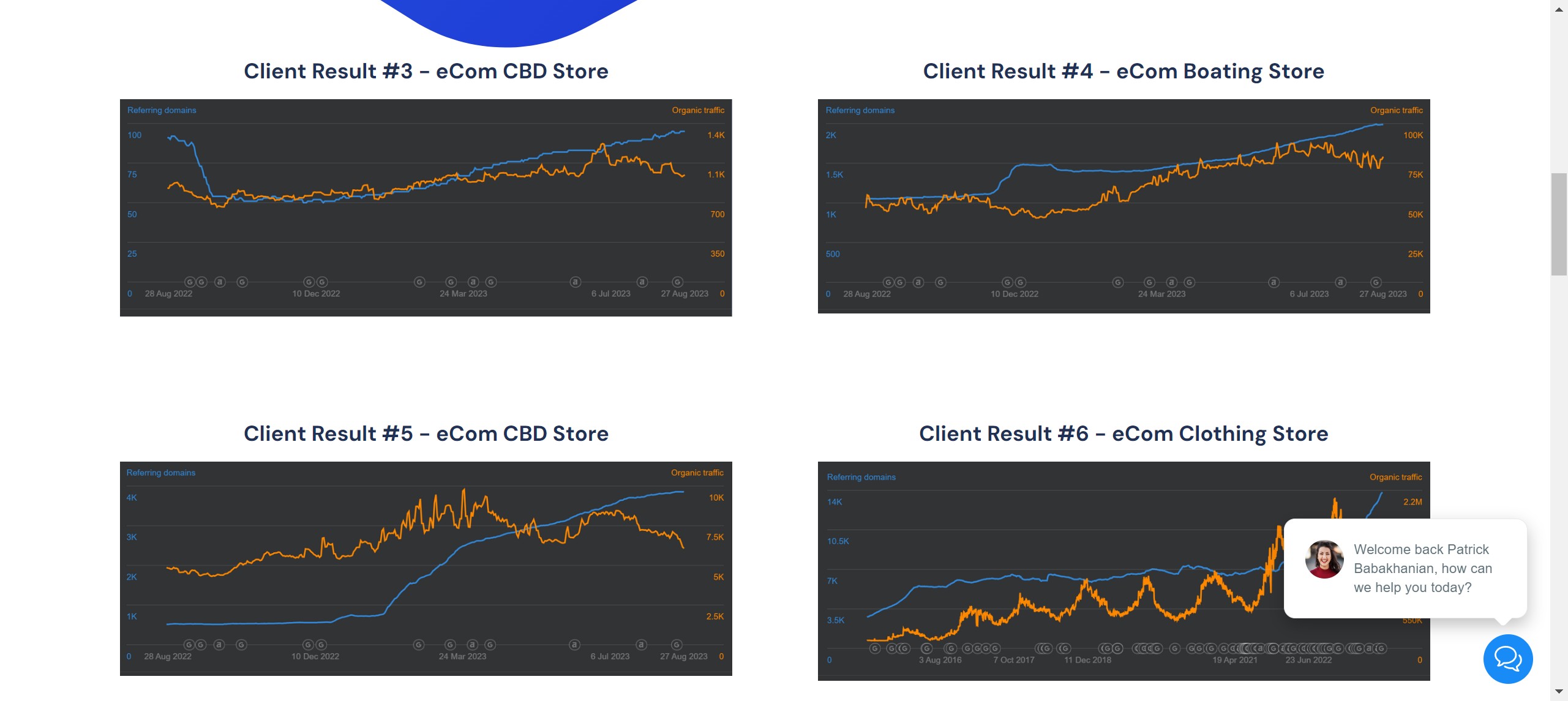 Click on "Client Result #3 - eCom CBD Store"