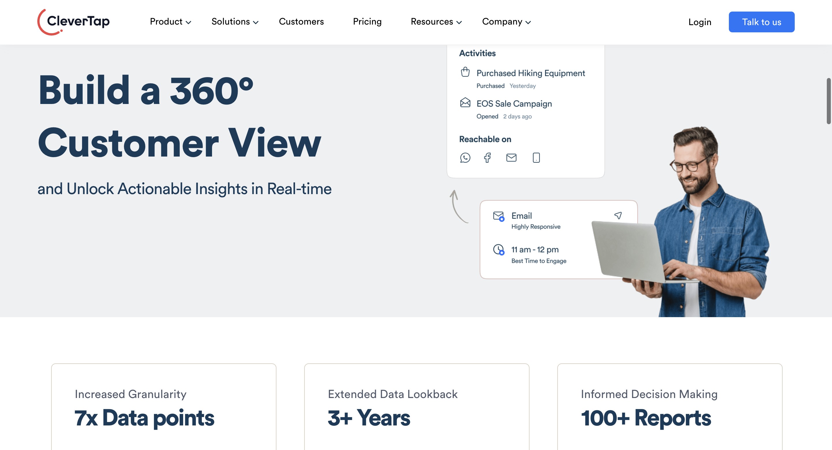 Click on "Build a 360°
Customer View"